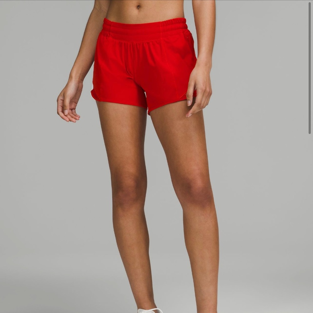 Dark Red Hotty Hot Low-Rise Lined 4”, Size 4
